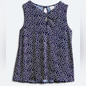 Oaklynn V Neck Knit Tank Size Medium Navy Blue NWT.